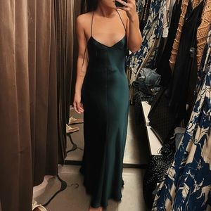 🛑 SOLD Zara Green Satin Dress